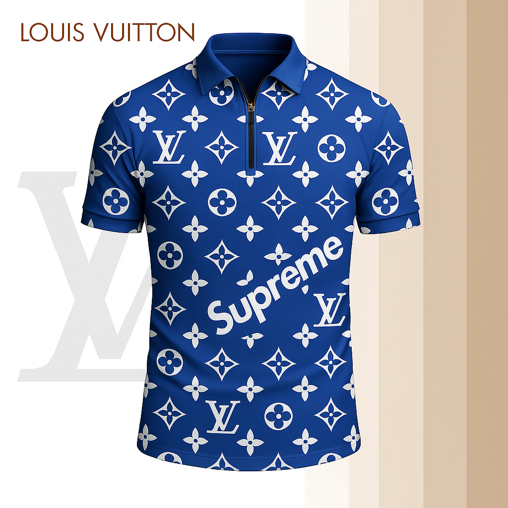 New 2025 Limited Edition High-Quality Printed Zip Polo Shirt for Men-LX-ZPL2025063