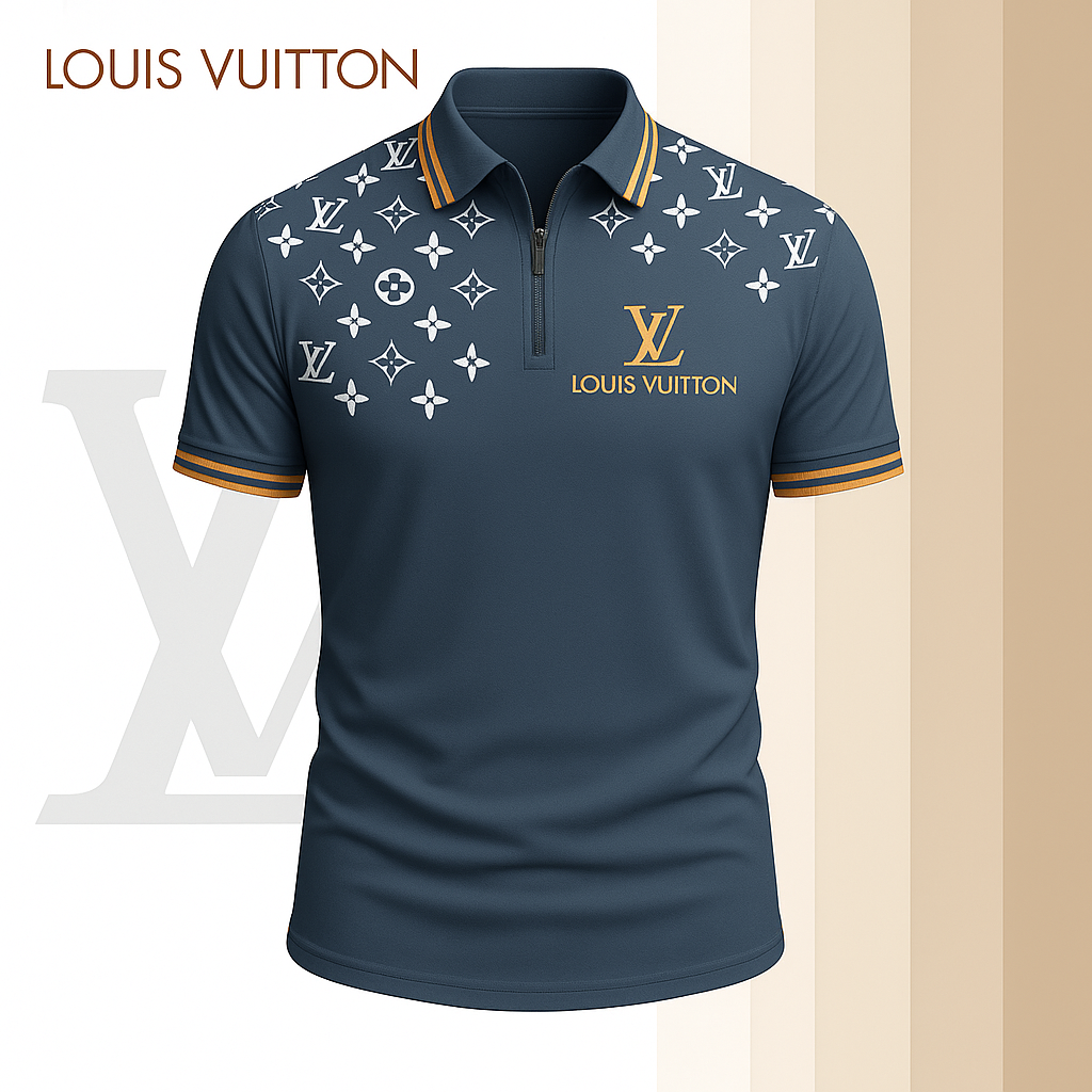 New 2025 Limited Edition High-Quality Printed Zip Polo Shirt for Men-LX-ZPL2025065