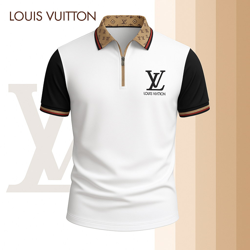 New 2025 Limited Edition High-Quality Printed Zip Polo Shirt for Men-LX-ZPL2025071