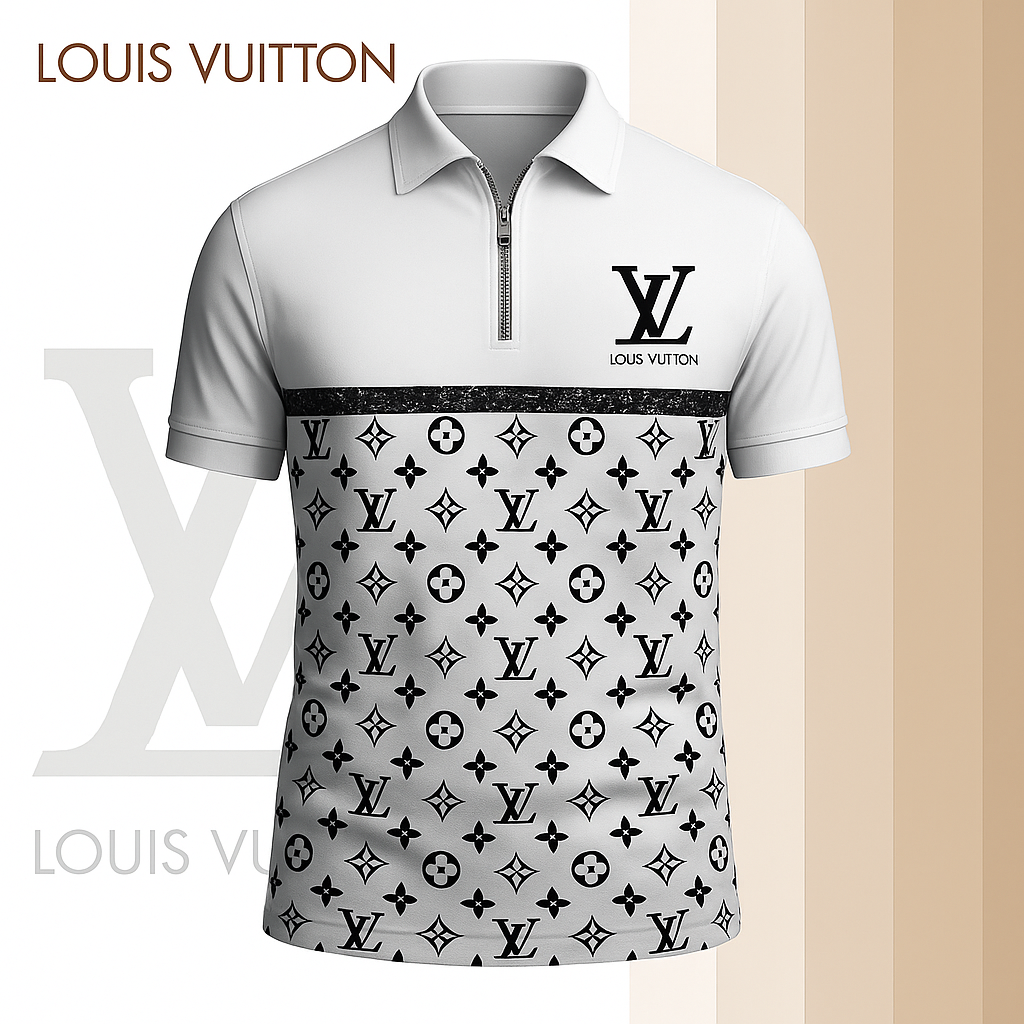 New 2025 Limited Edition High-Quality Printed Zip Polo Shirt for Men-LX-ZPL2025073