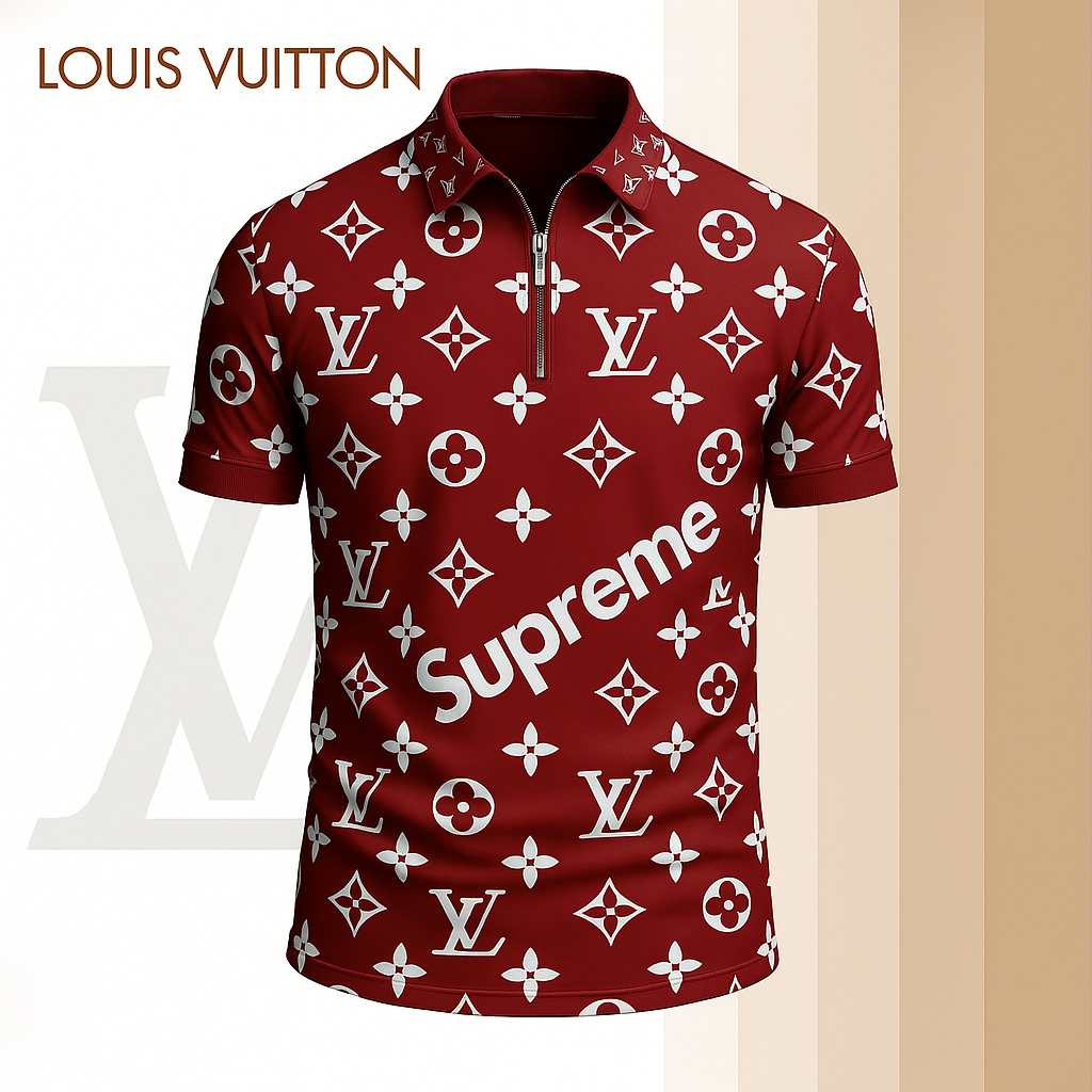 New 2025 Limited Edition High-Quality Printed Zip Polo Shirt for Men-LX-ZPL202508