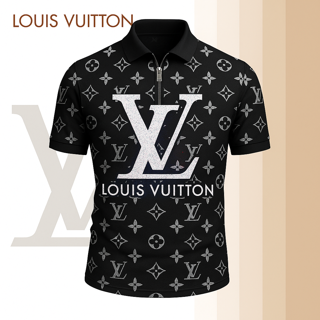New 2025 Limited Edition High-Quality Printed Zip Polo Shirt for Men-LX-ZPL2025086