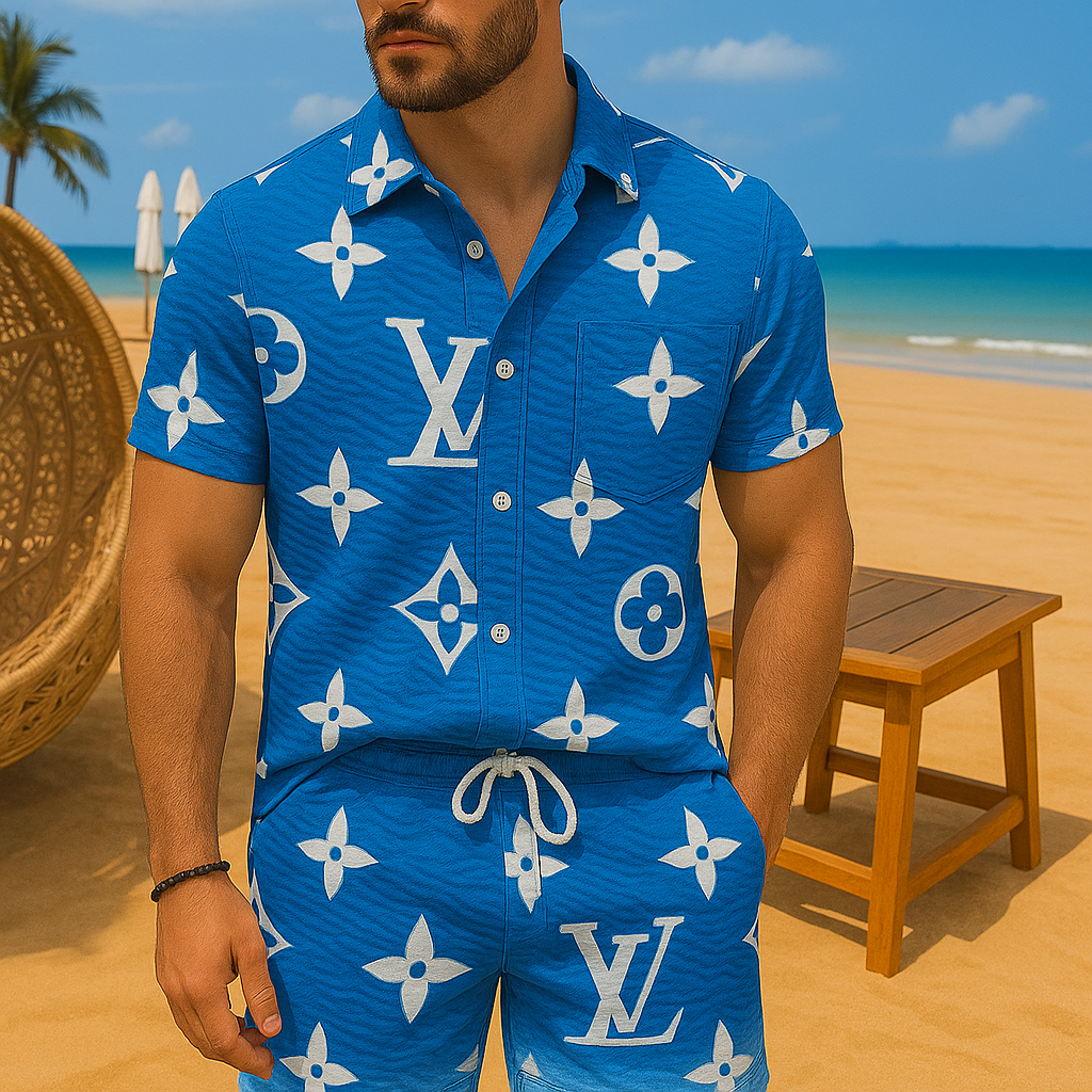 [NEW] Luxury Hawaii Shirt & Short Summer 2025-LX-TSSM1020100