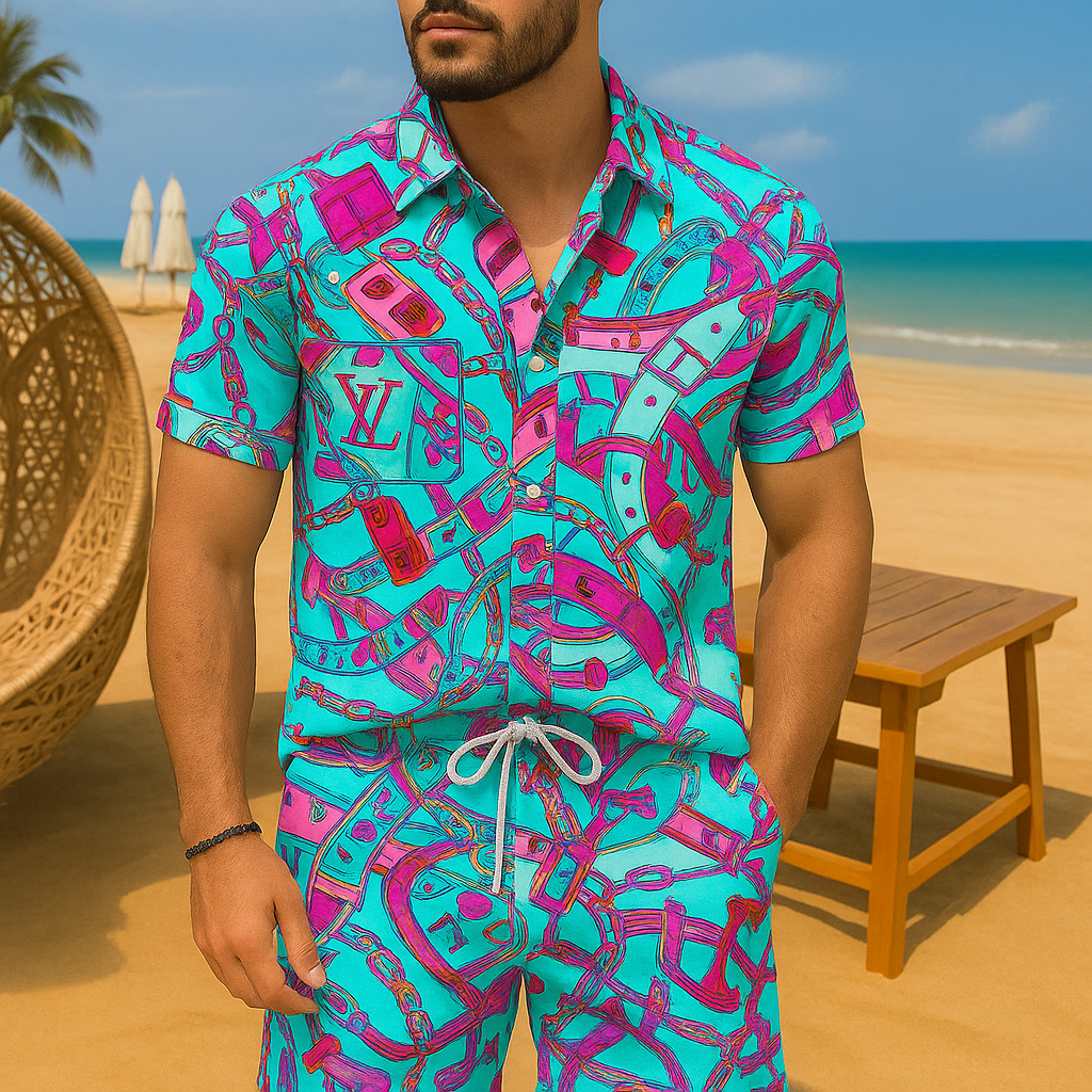 [NEW] Luxury Hawaii Shirt & Short Summer 2025-LX-TSSM102044