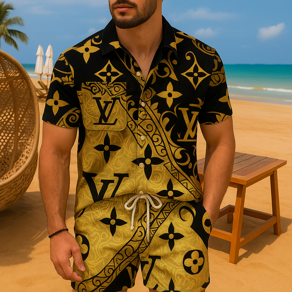 [NEW] Luxury Hawaii Shirt & Short Summer 2025-LX-TSSM102050