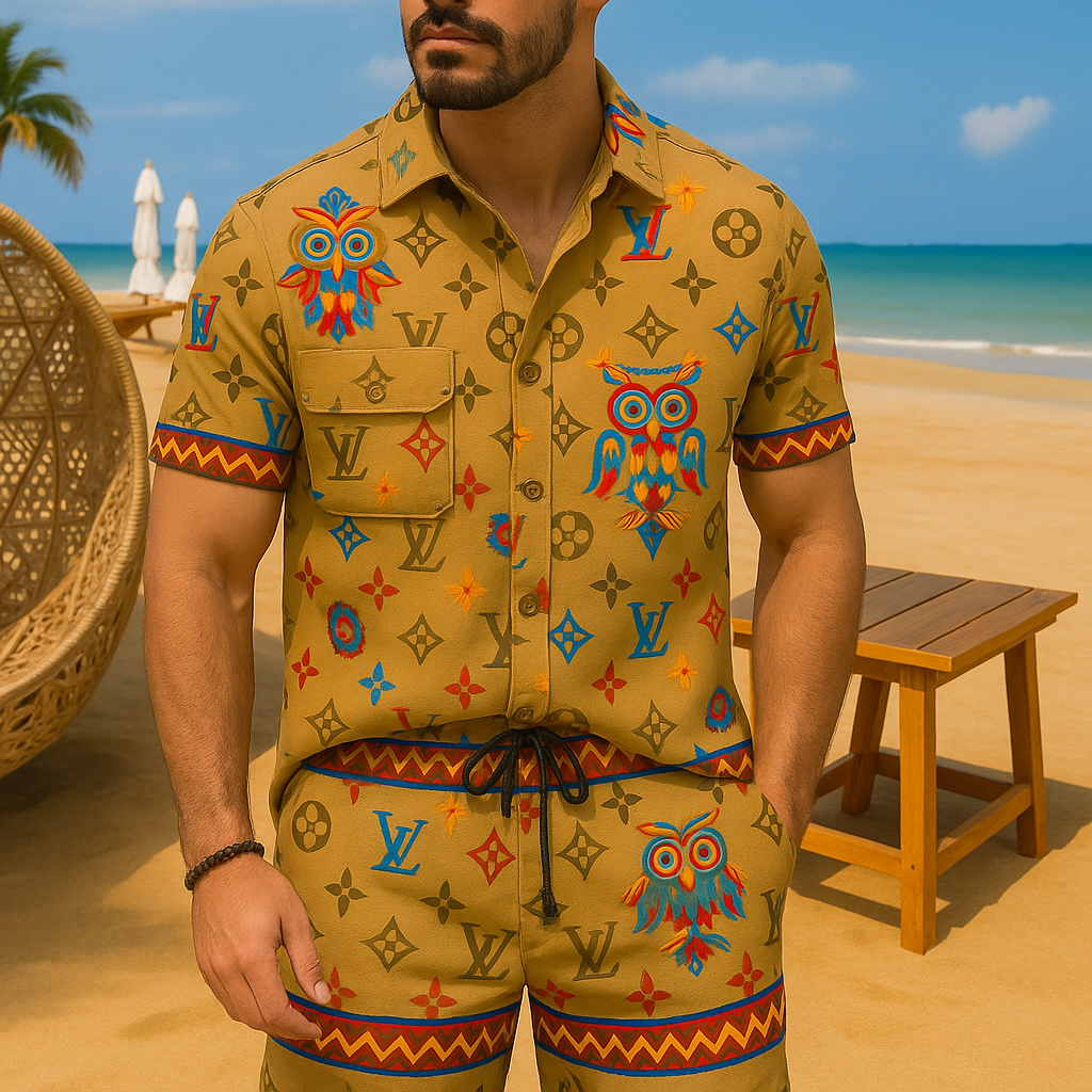 [NEW] Luxury Hawaii Shirt & Short Summer 2025-LX-TSSM102061