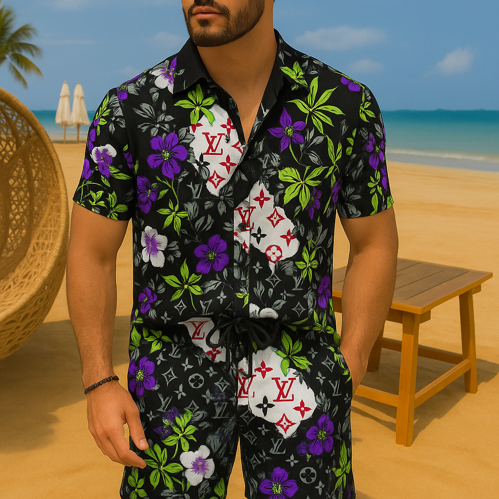 [NEW] Luxury Hawaii Shirt & Short Summer 2025-LX-TSSM102081