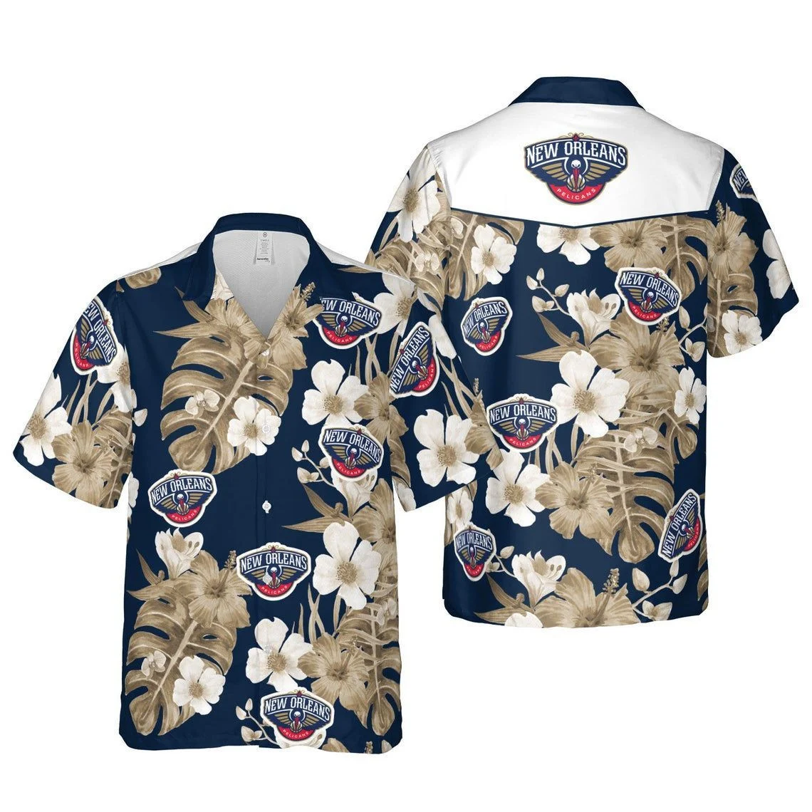 New Orleans Pelicans Tropical Floral Hawaiian Shirt – TeeAloha