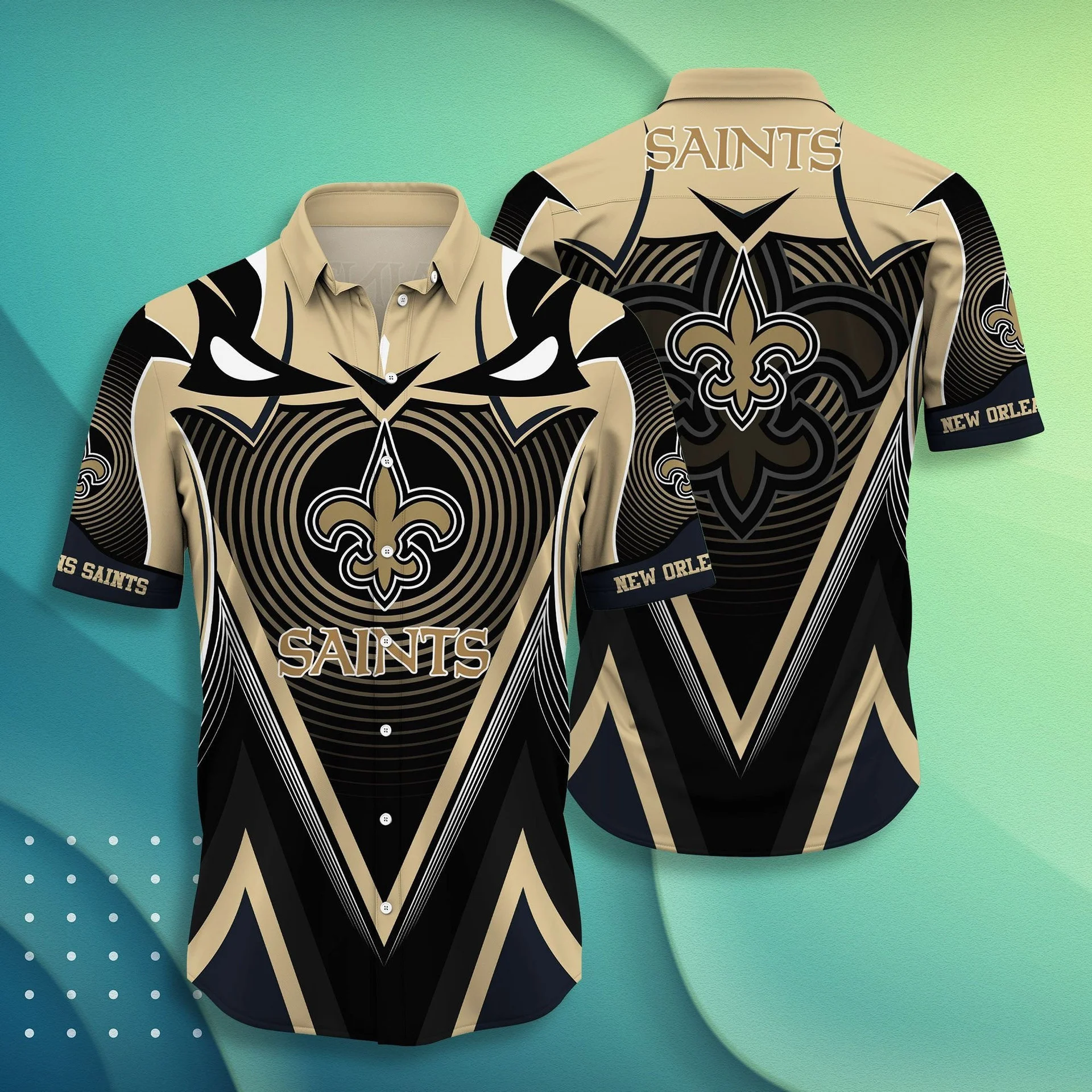 New Orleans Saints Shadow Strike Hawaiian Shirt – TeeAloha