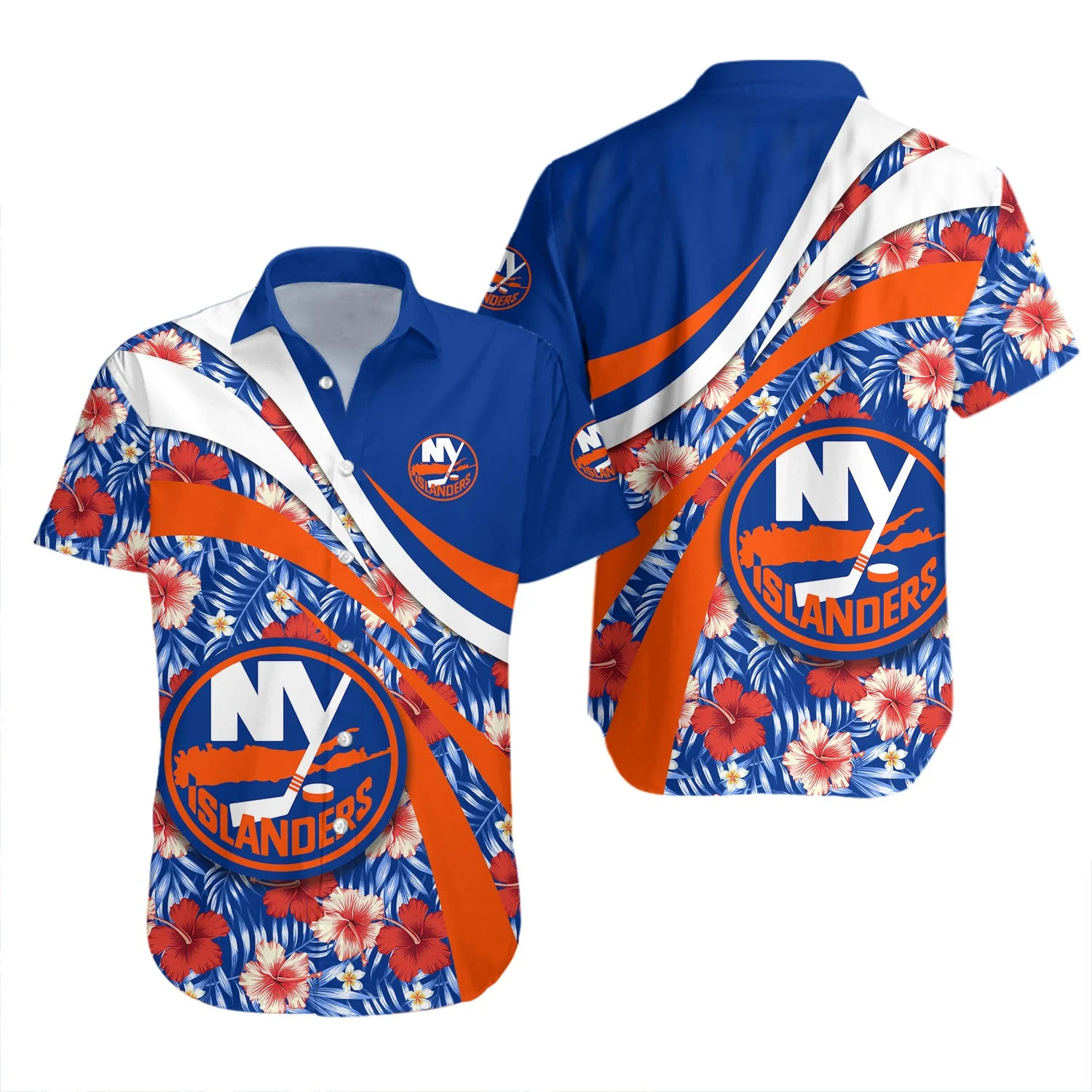 New York Islanders Floral Breeze Hawaiian Shirt – TeeAloha