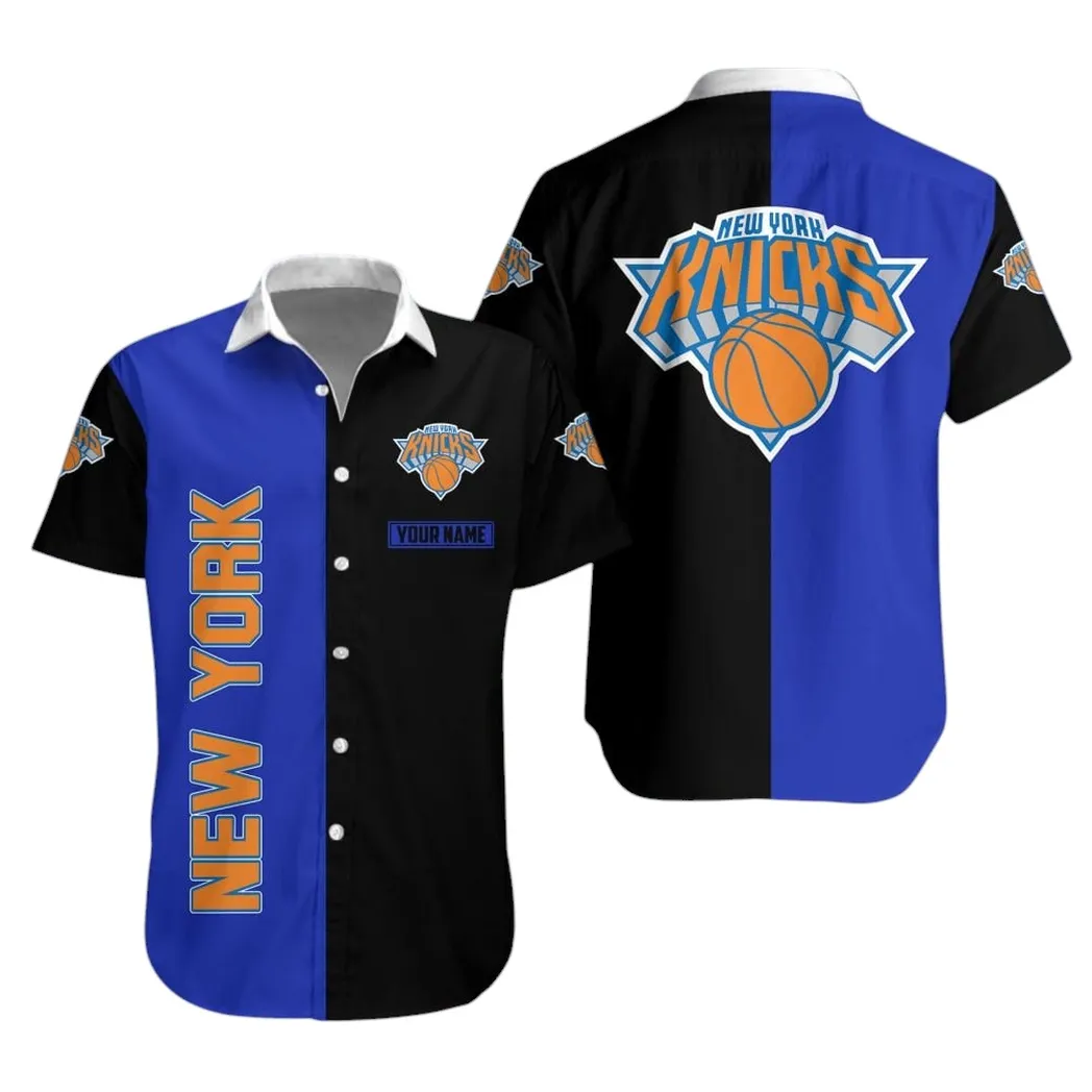 New York Knicks Custom Split Color Hawaiian Shirt – TeeAloha