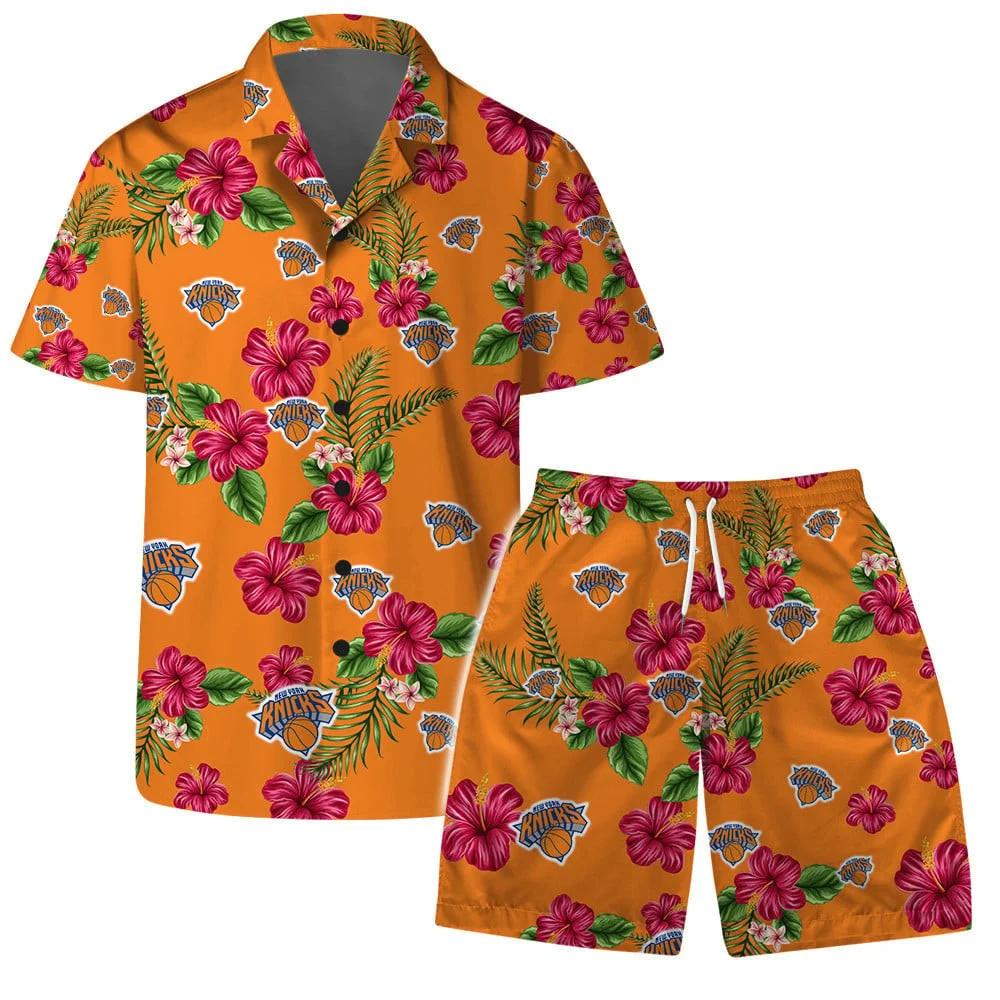 New York Knicks Hibiscus Heat Hawaiian Shirt – TeeAloha