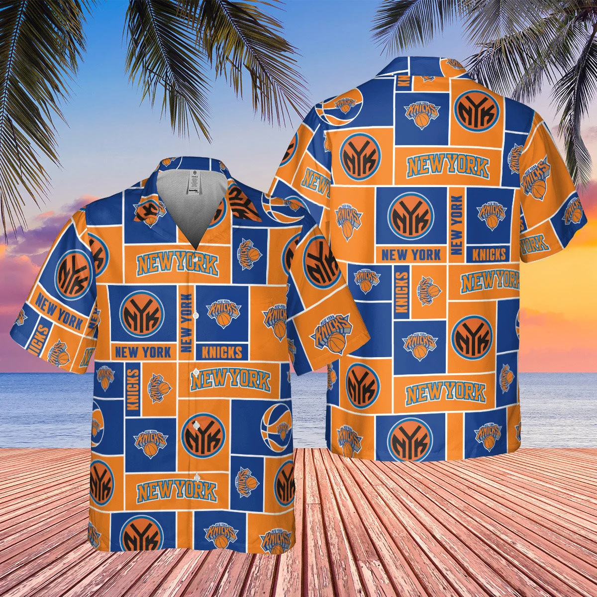 New York Knicks Retro Block Hawaiian Shirt – TeeAloha