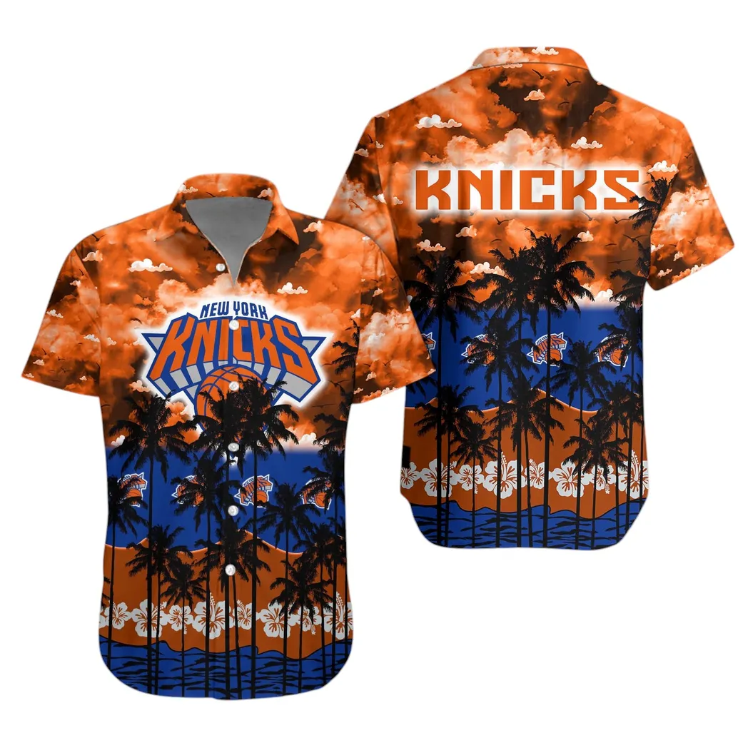 New York Knicks Sunset Shores Hawaiian Shirt – TeeAloha