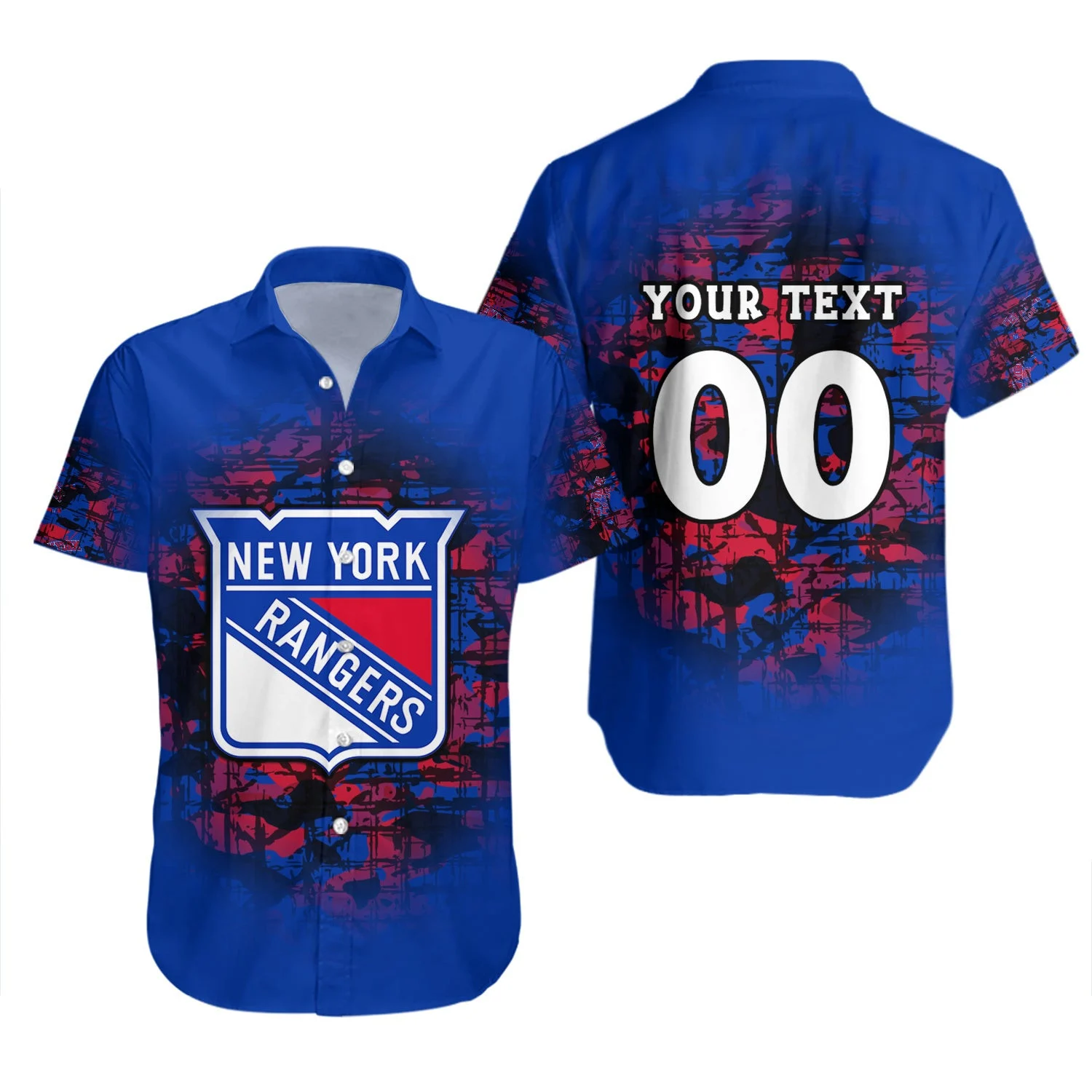 New York Rangers Custom Splash Hawaiian Shirt – TeeAloha