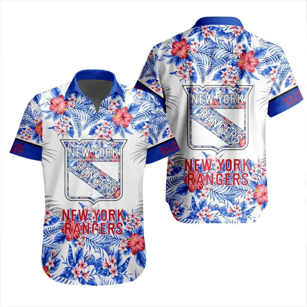 New York Rangers Floral Vibes Hawaiian Shirt – TeeAloha