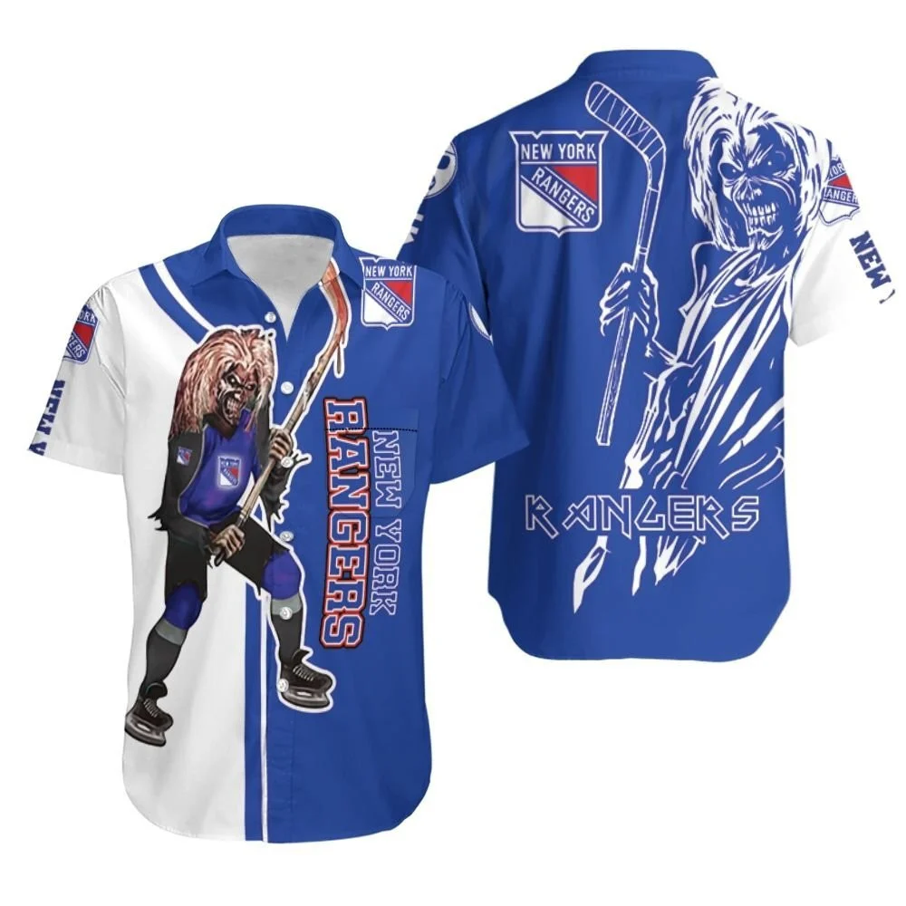 New York Rangers Rock Warrior Hawaiian Shirt – TeeAloha
