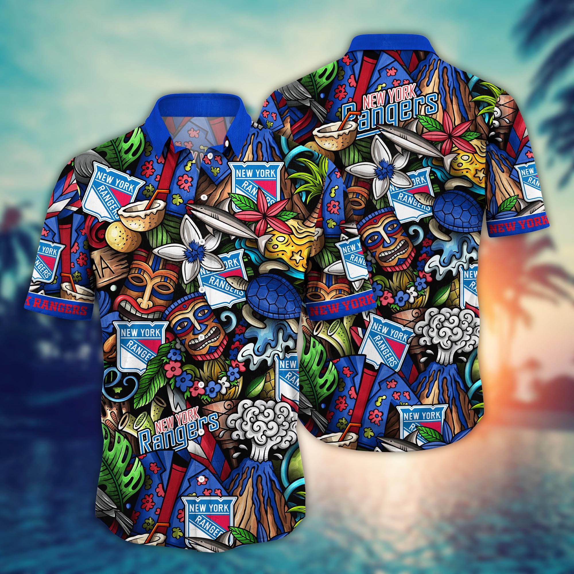 New York Rangers Tropical Art Hawaiian Shirt – TeeAloha