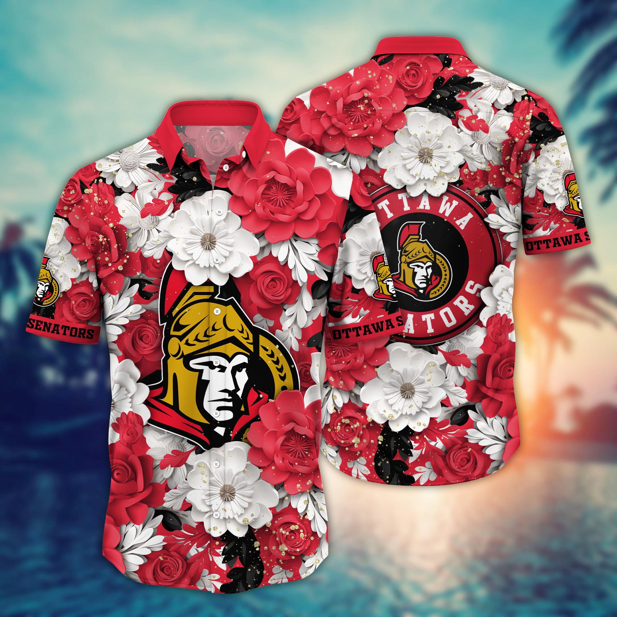 Ottawa Senators Blooming Glory Hawaiian Shirt – TeeAloha