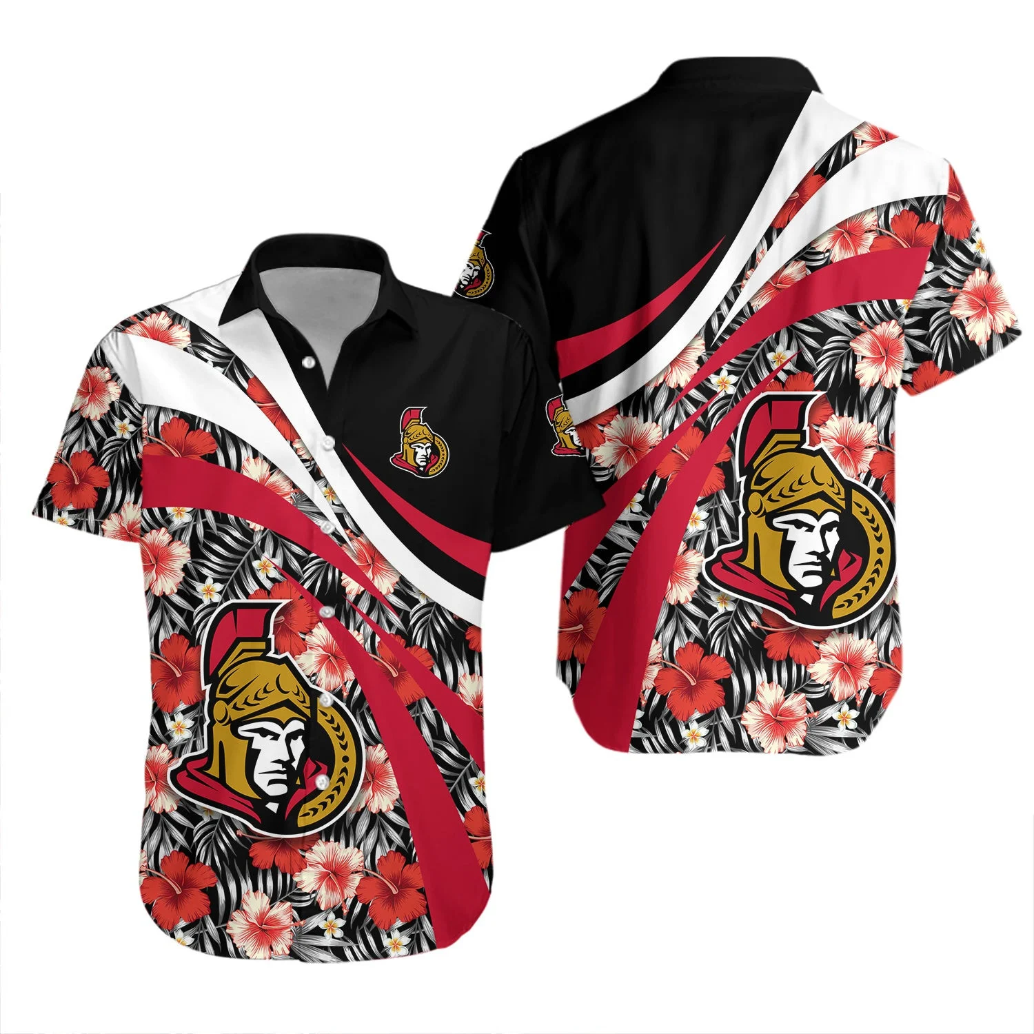 Ottawa Senators Tropical Floral Surge Hawaiian Shirt – TeeAloha