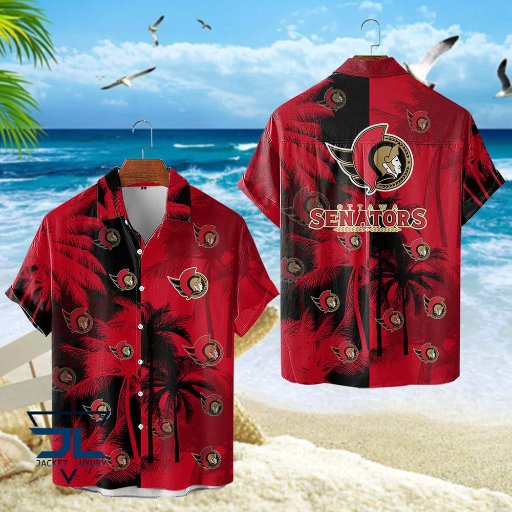 Ottawa Senators Tropical Wave Hawaiian Shirt – TeeAloha