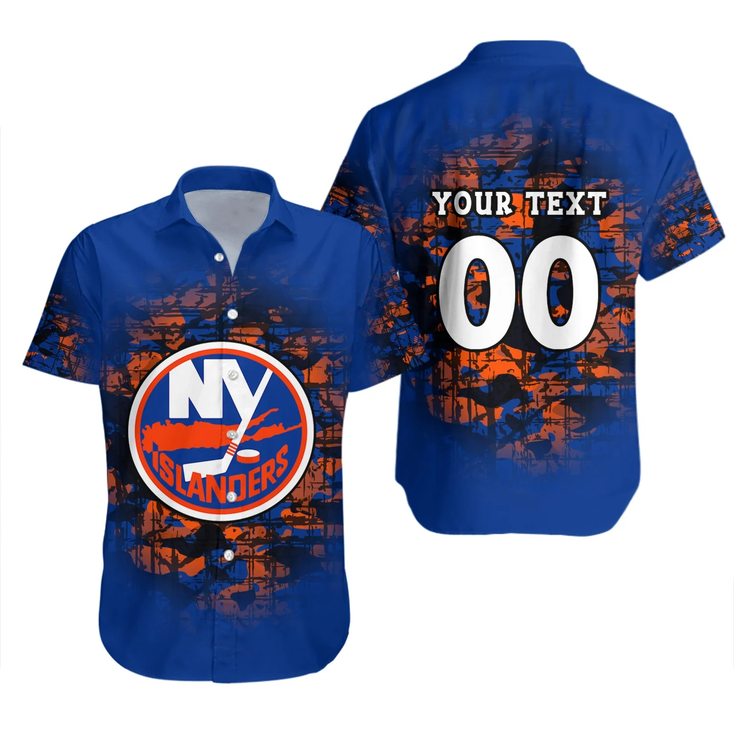 Personalized New York Islanders Graffiti Print Hawaiian Shirt – TeeAloha