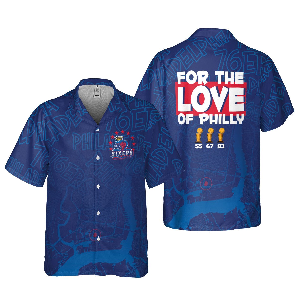 Philadelphia 76ers Symbol For The Love Of Philly Hawaiian Shirt – TeeAloha