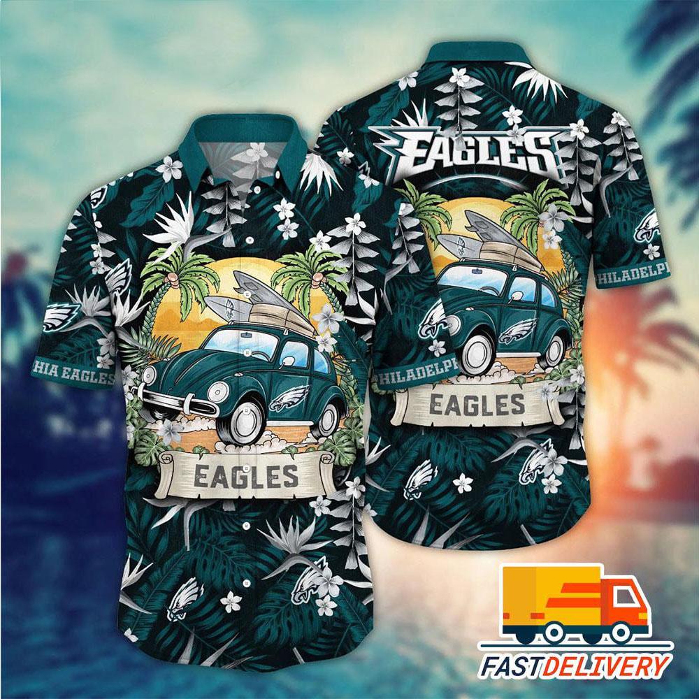 Philadelphia Eagles Surf Vibes Hawaiian Shirt – TeeAloha