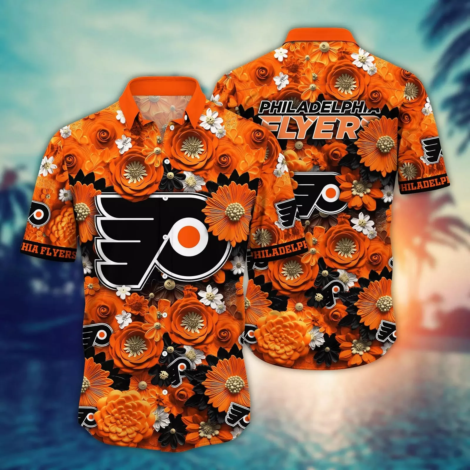 Philadelphia Flyers Fiery Blossom Hawaiian Shirt – TeeAloha