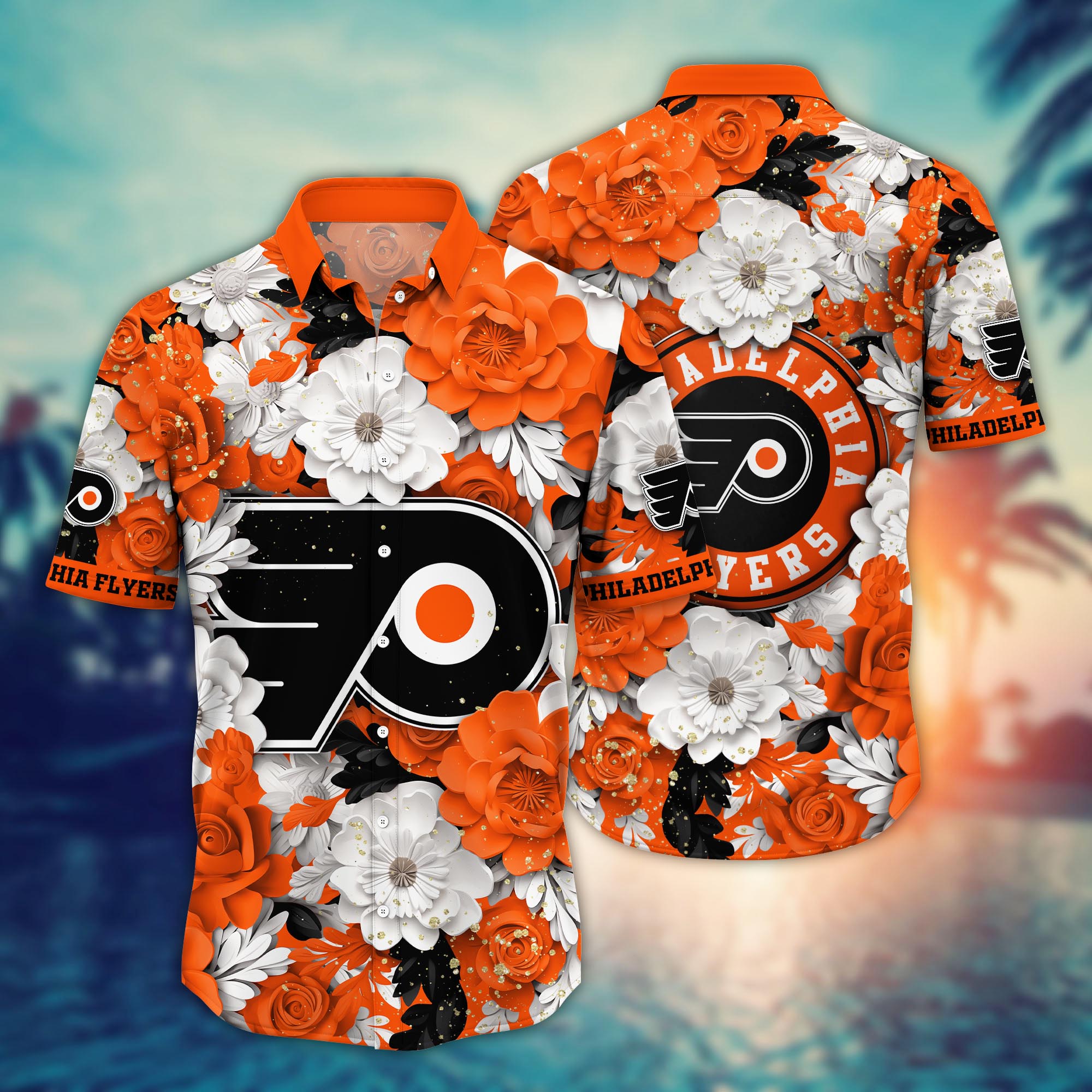 Philadelphia Flyers Floral Paradise Hawaiian Shirt – TeeAloha