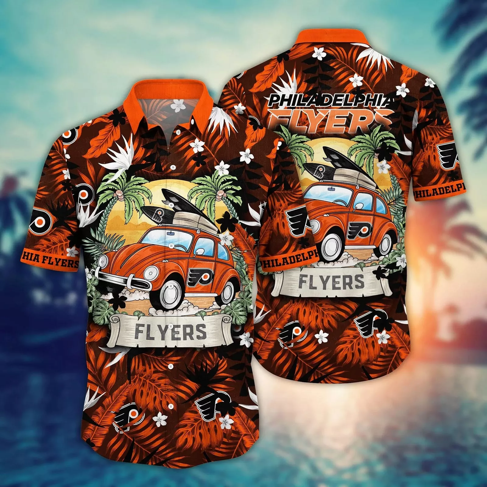 Philadelphia Flyers Surf Trip Hawaiian Shirt – TeeAloha