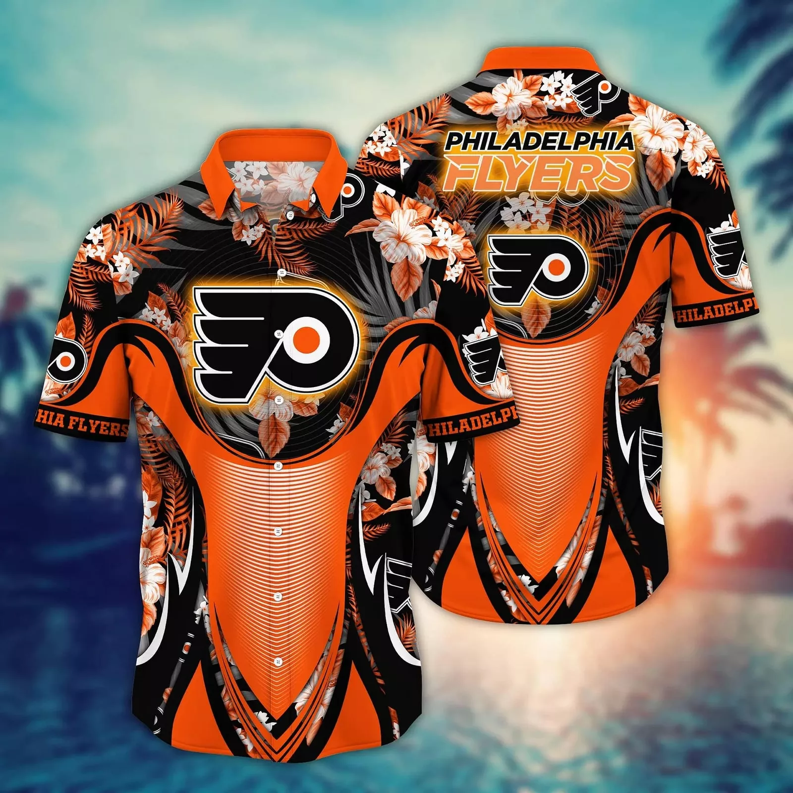 Philadelphia Flyers Tropical Flame Hawaiian Shirt – TeeAloha
