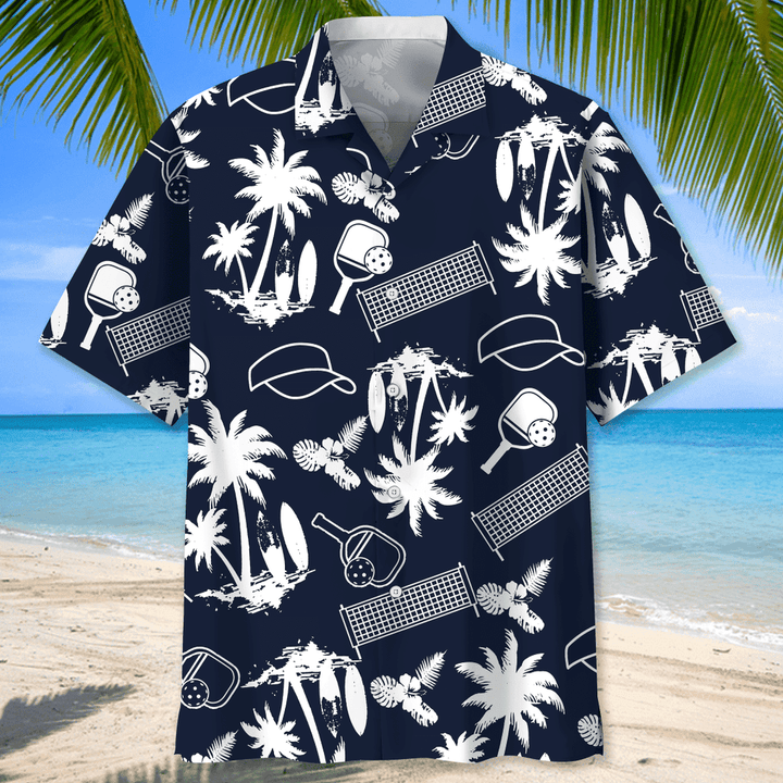 Pickleball Black Hawaiian Shirt – TeeAloha