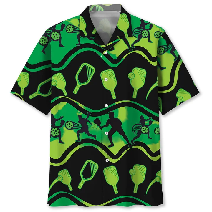 Pickleball Green Hawaiian Shirt – TeeAloha