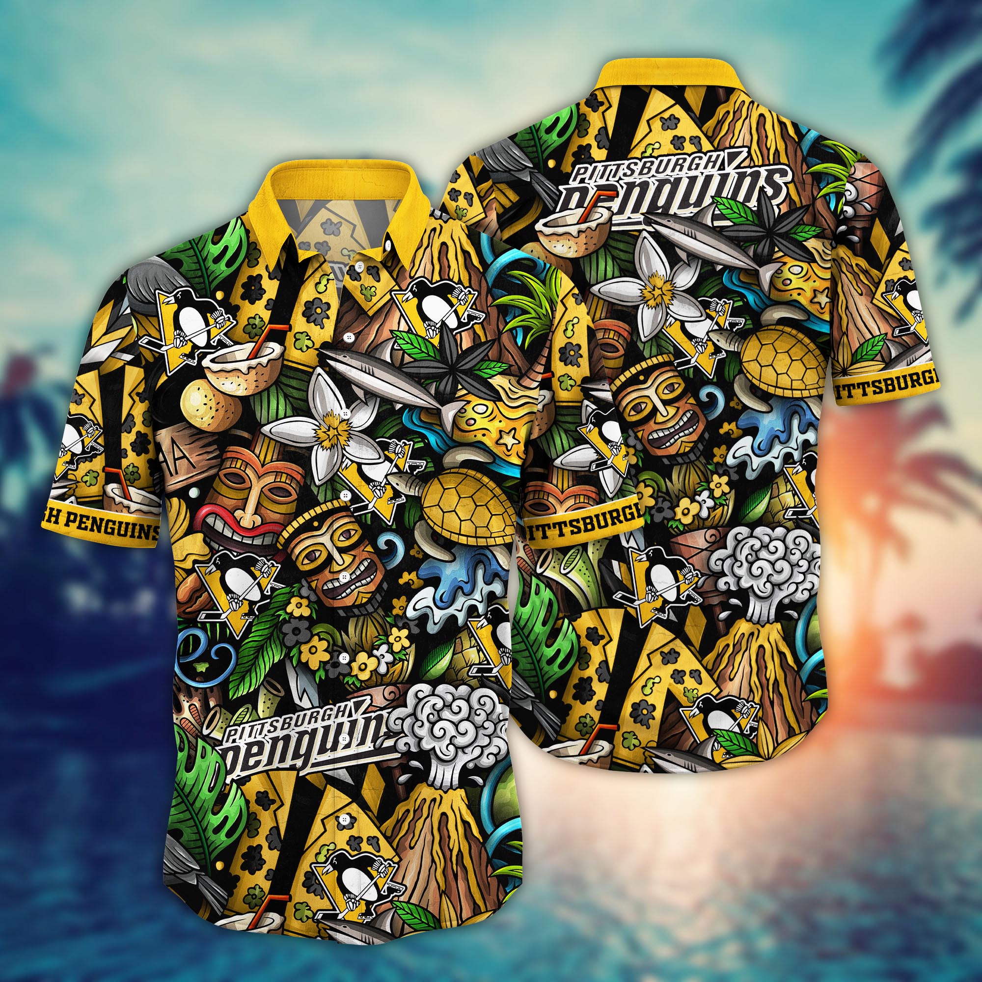 Pittsburgh Penguins Tropical Adventure Hawaiian Shirt – TeeAloha