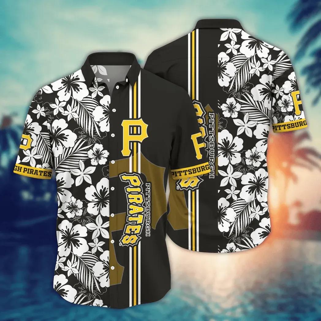 Pittsburgh Pirates Tropical Monochrome Hawaiian Shirt – TeeAloha