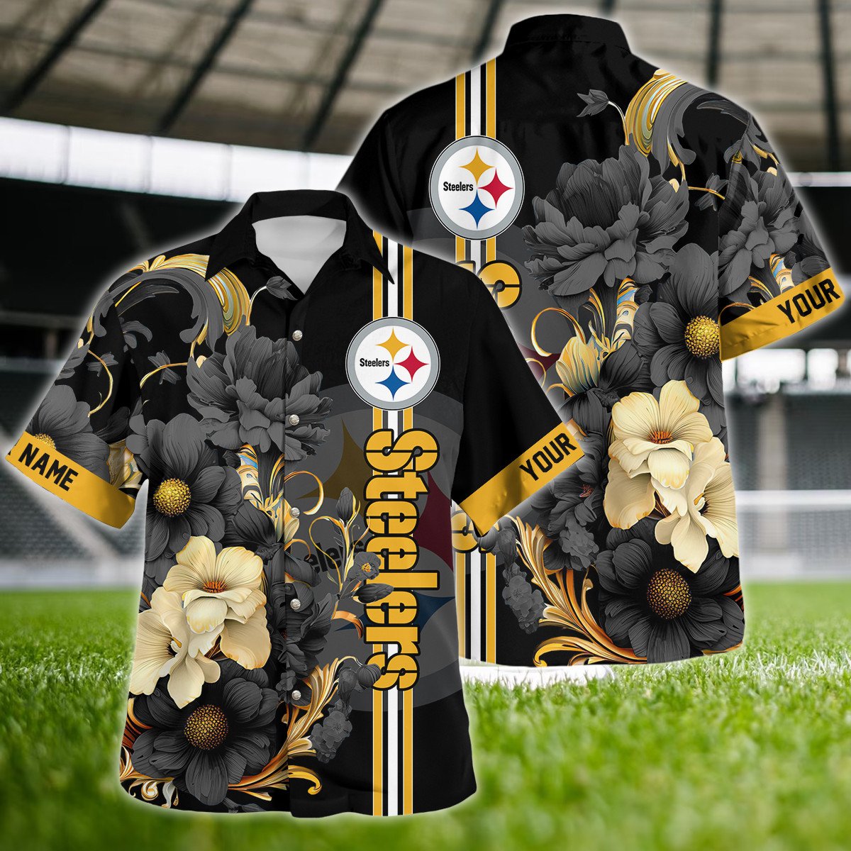 Pittsburgh Steelers Luxe Bloom Hawaiian Shirt – TeeAloha