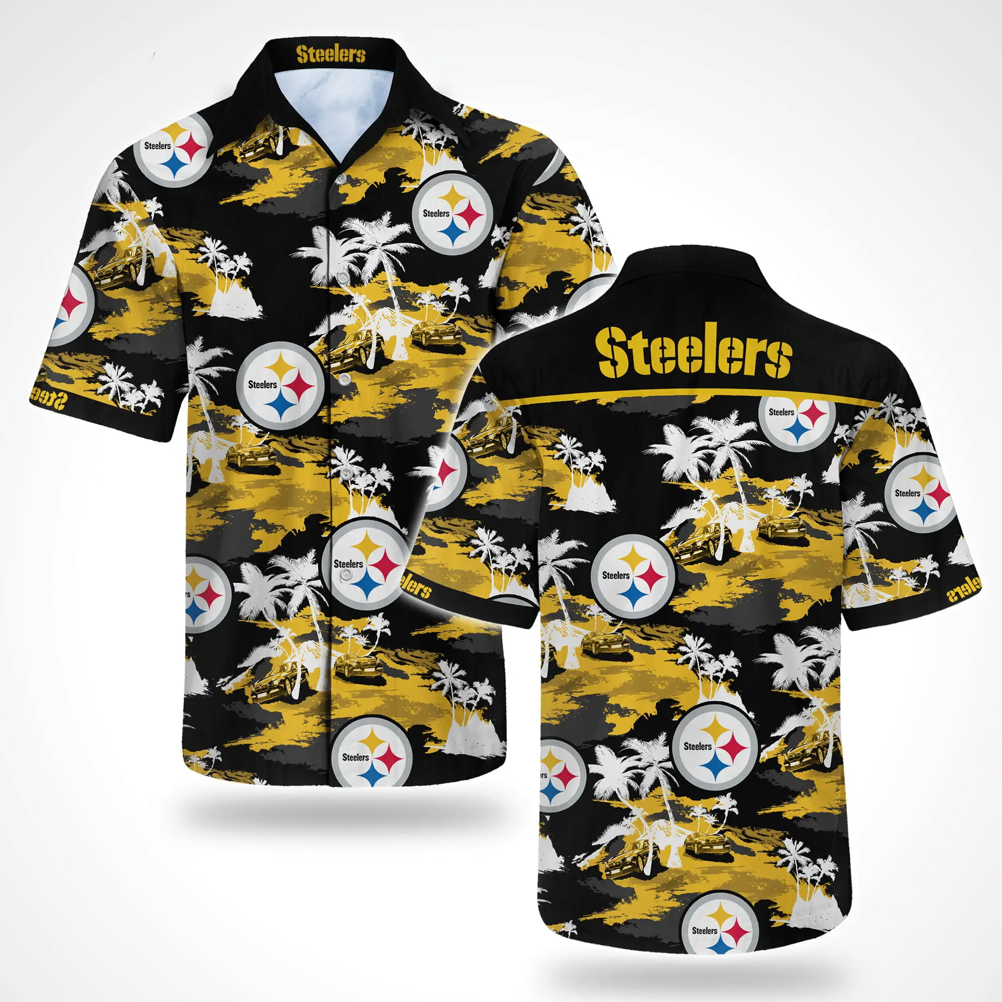 Pittsburgh Steelers Tropical Camo Hawaiian Shirt – TeeAloha