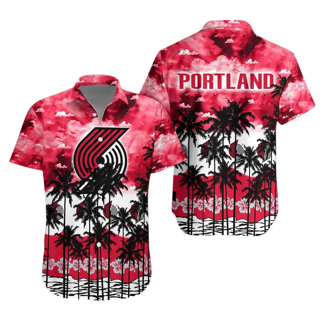 Portland Trail Blazers Sunset Palm Hawaiian Shirt – TeeAloha
