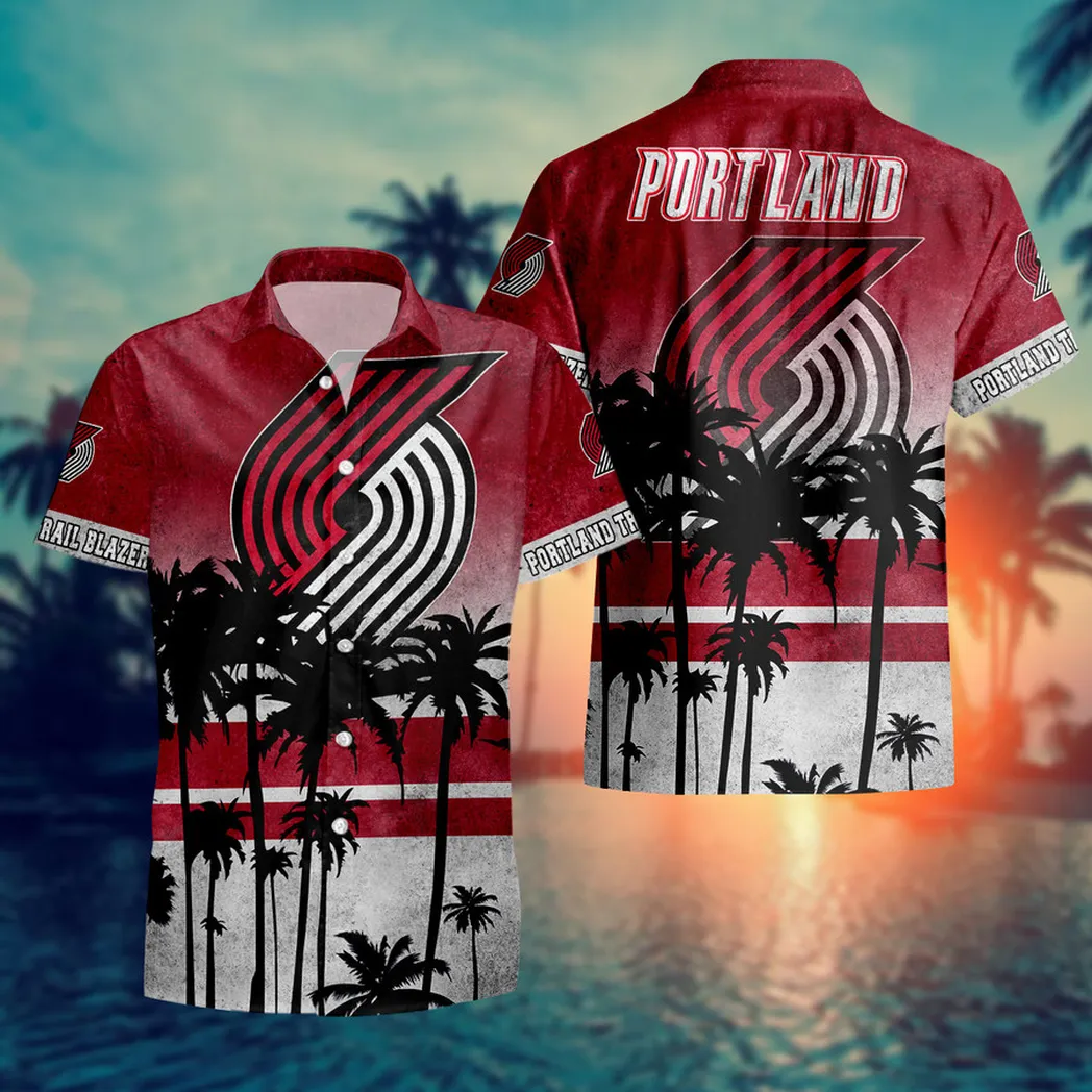 Portland Trail Blazers Sunset Palms Hawaiian Shirt – TeeAloha
