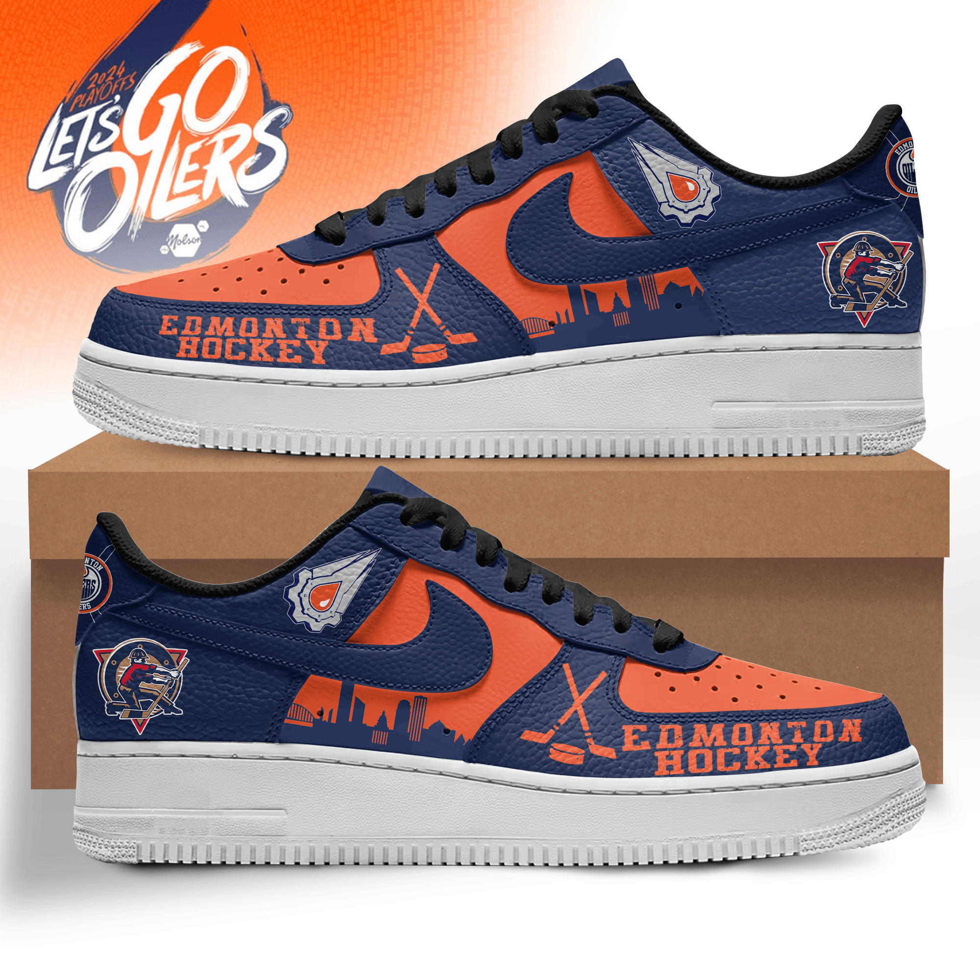 Premium Edmonton Oilers AF1 Sneaker 106350