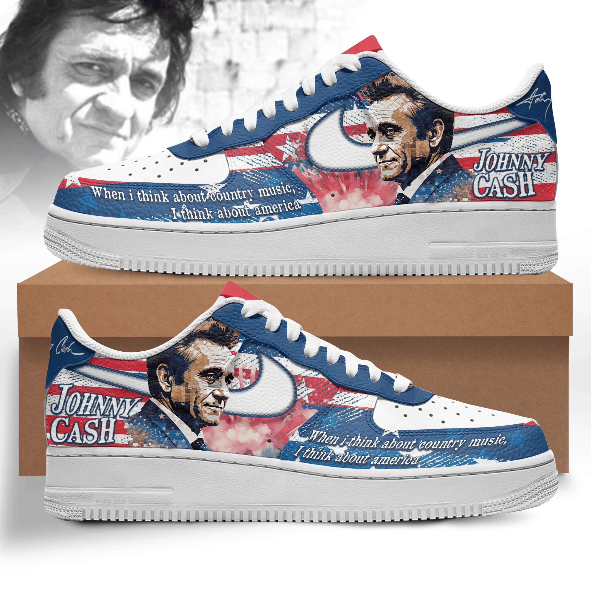 Premium Johnny Cash AF1 Sneaker 106282