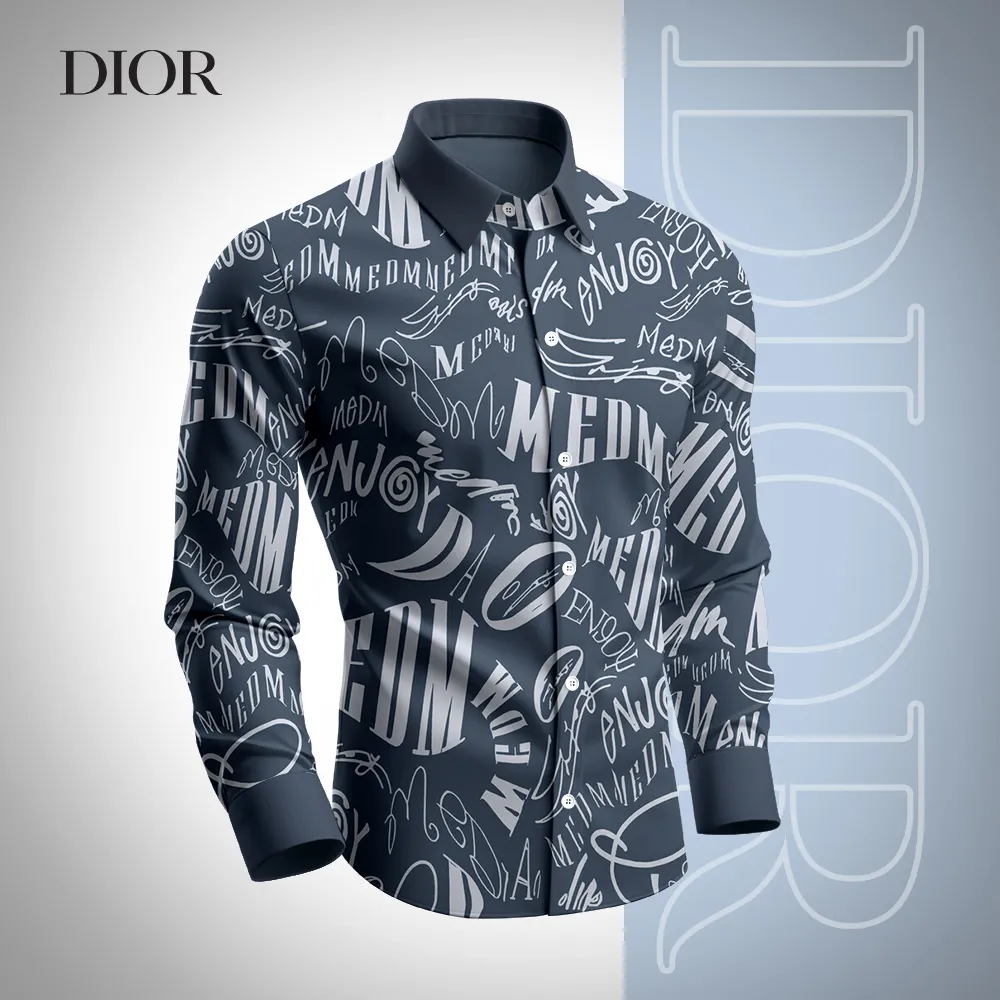 Premium Long Sleeve Button Shirt 2025 LUX-CCY-0YKJ1MALC