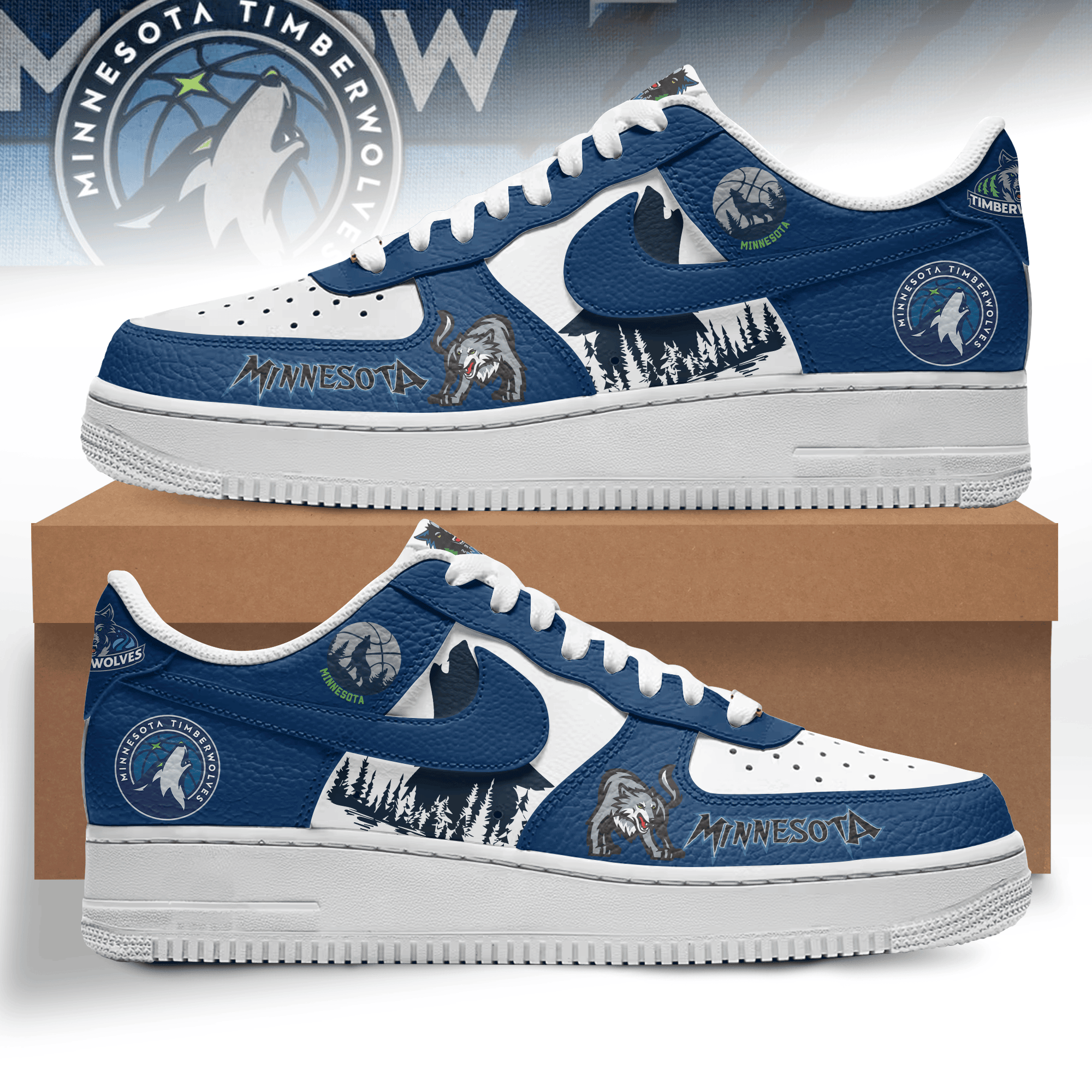 Premium Minnesota Timberwolves AF1 Sneaker 106355