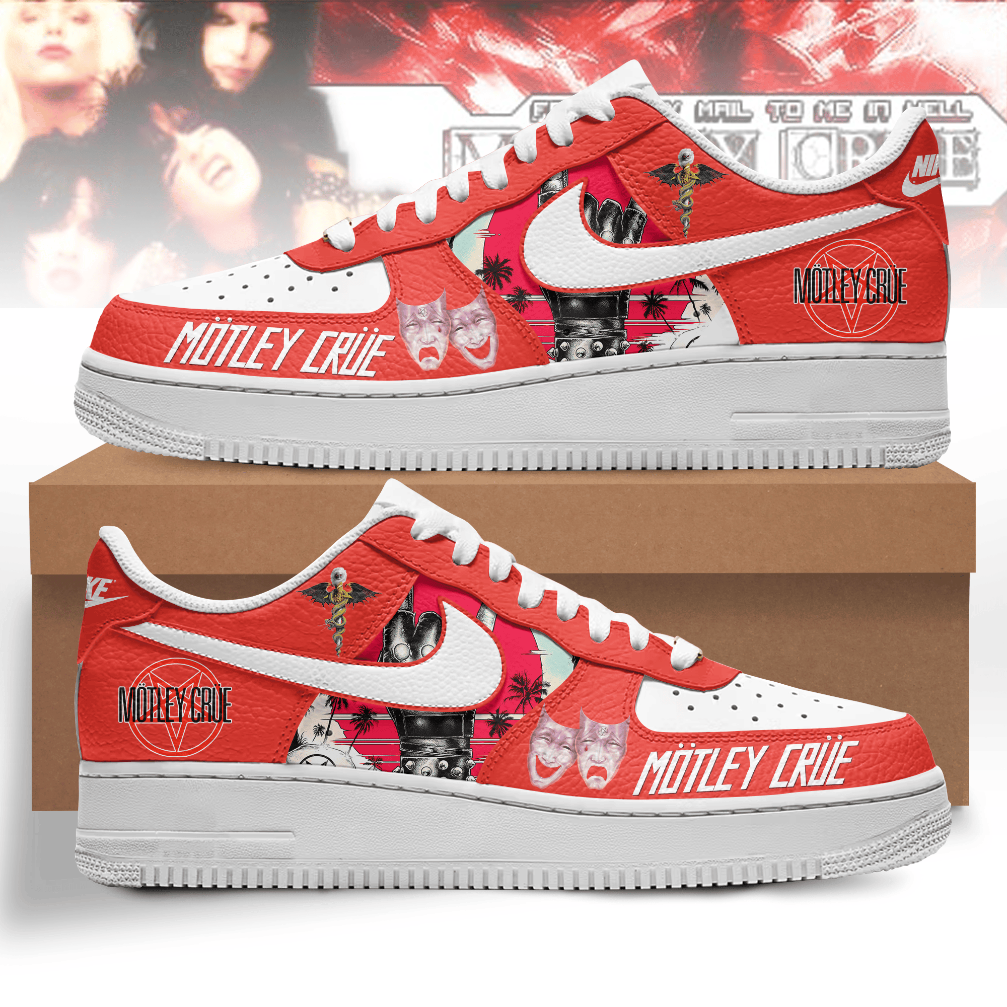 Premium Mötley Crüe AF1 Sneaker 106302