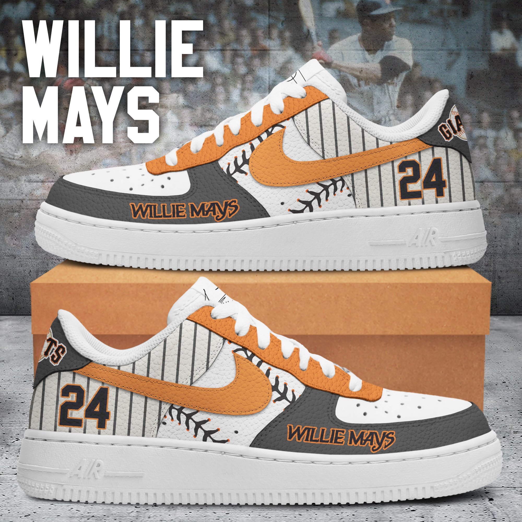 Premium Willie Mays AF1 Sneaker 106264