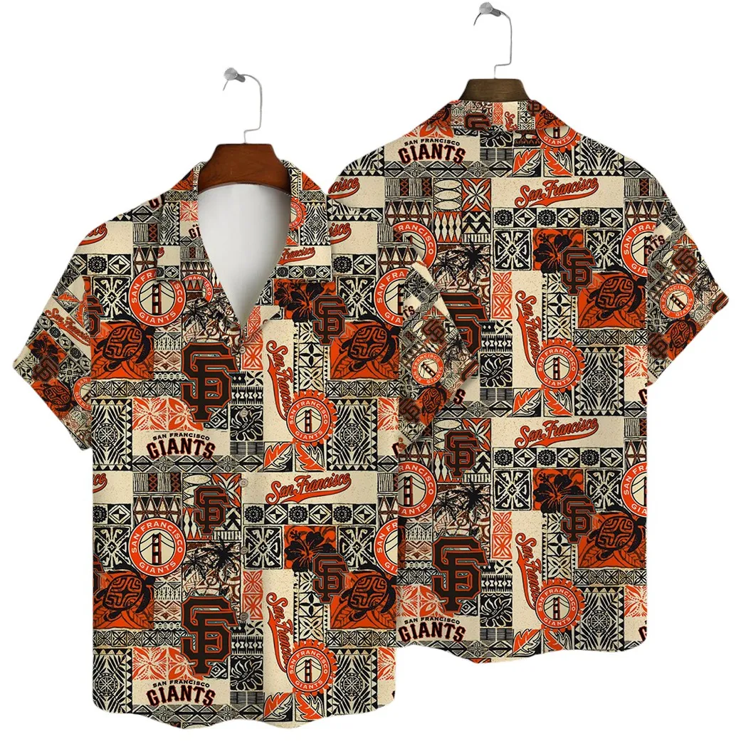 San Francisco Giants Heritage Patchwork Hawaiian Shirt – TeeAloha