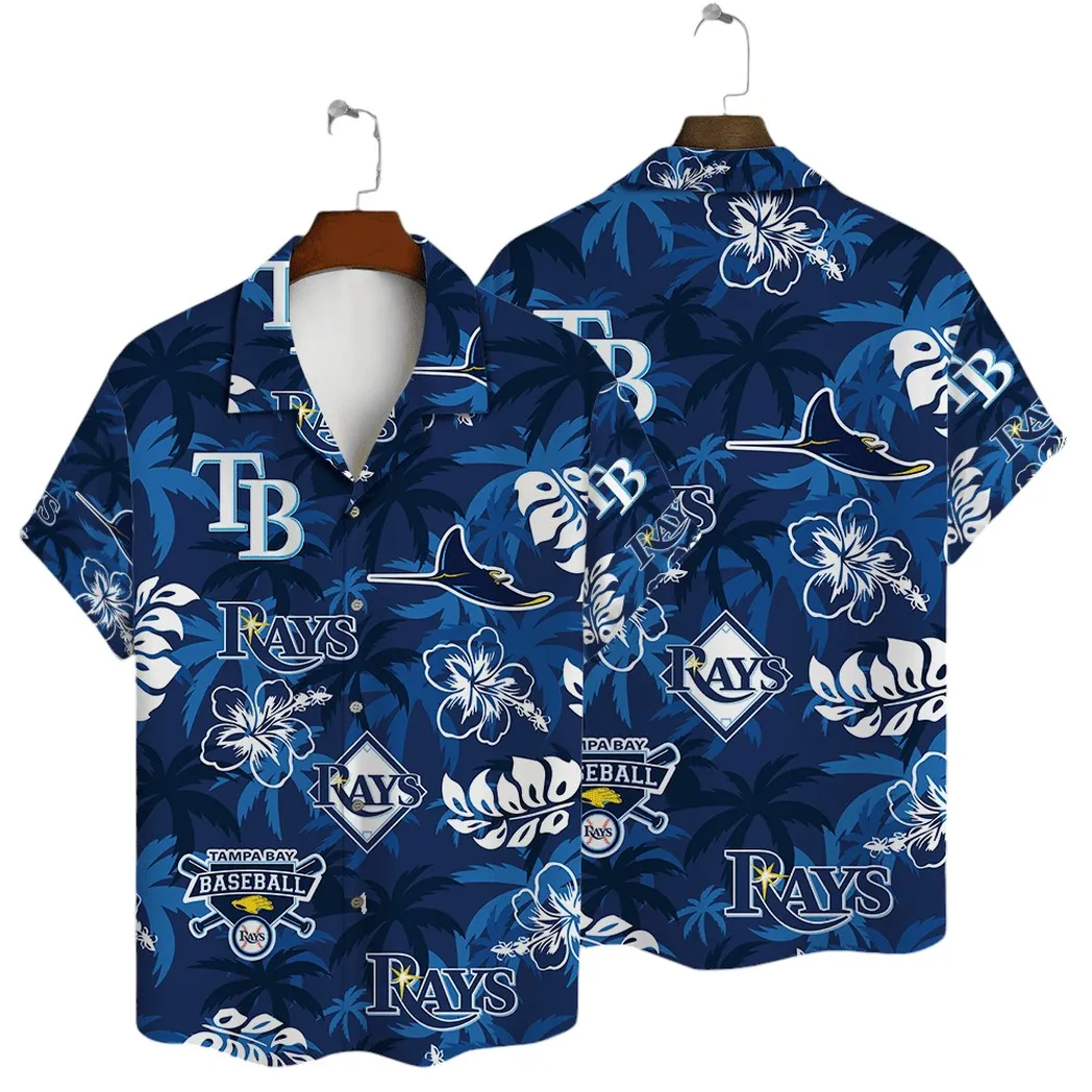 Tampa Bay Rays Blue Tropical Hawaiian Shirt – TeeAloha