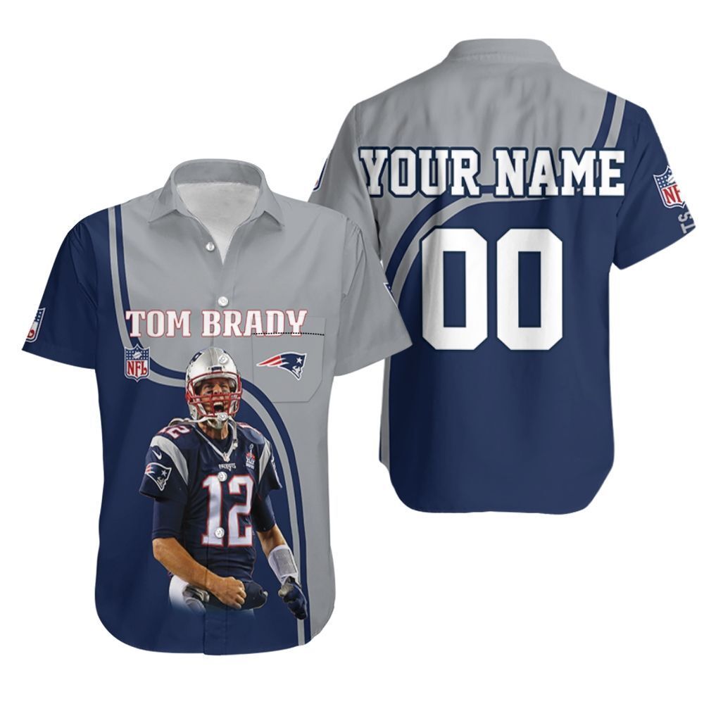 Tom Brady 12 Own The Moment New England Patriots Hawaiian Shirt – TeeAloha