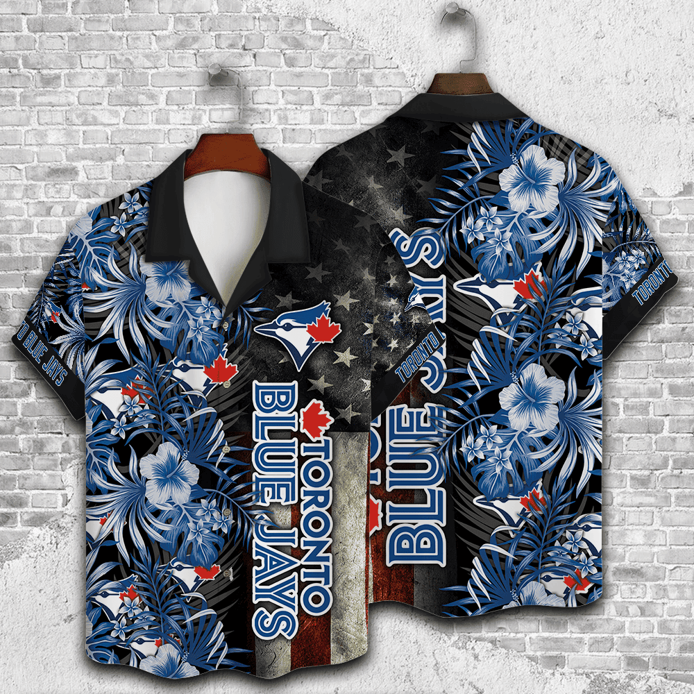 Toronto Blue Jays Stars & Stripes Hawaiian Shirt – TeeAloha